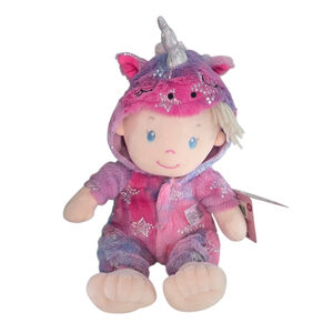June Garden Unicorn Stuffed Baby Doll 12 Inch